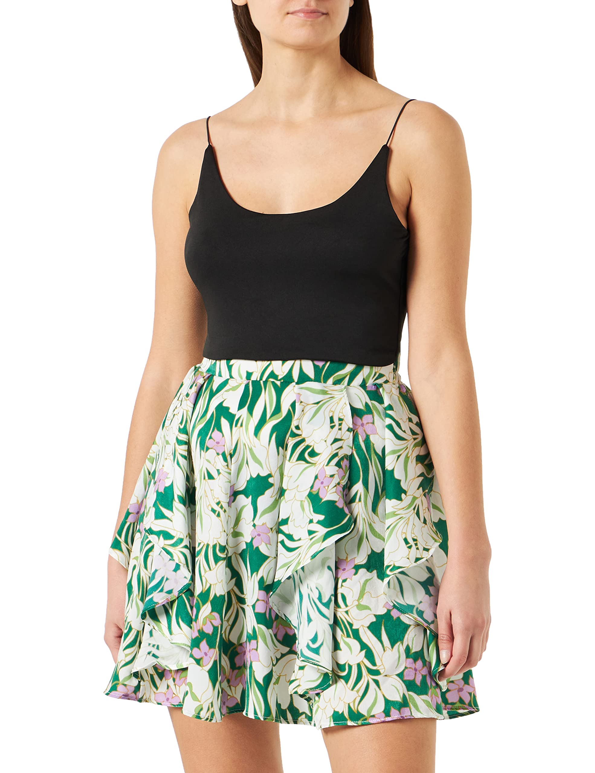 Naf Naf Women's KPREPPY J2 Skirt, PREPPYS VERT, Normal
