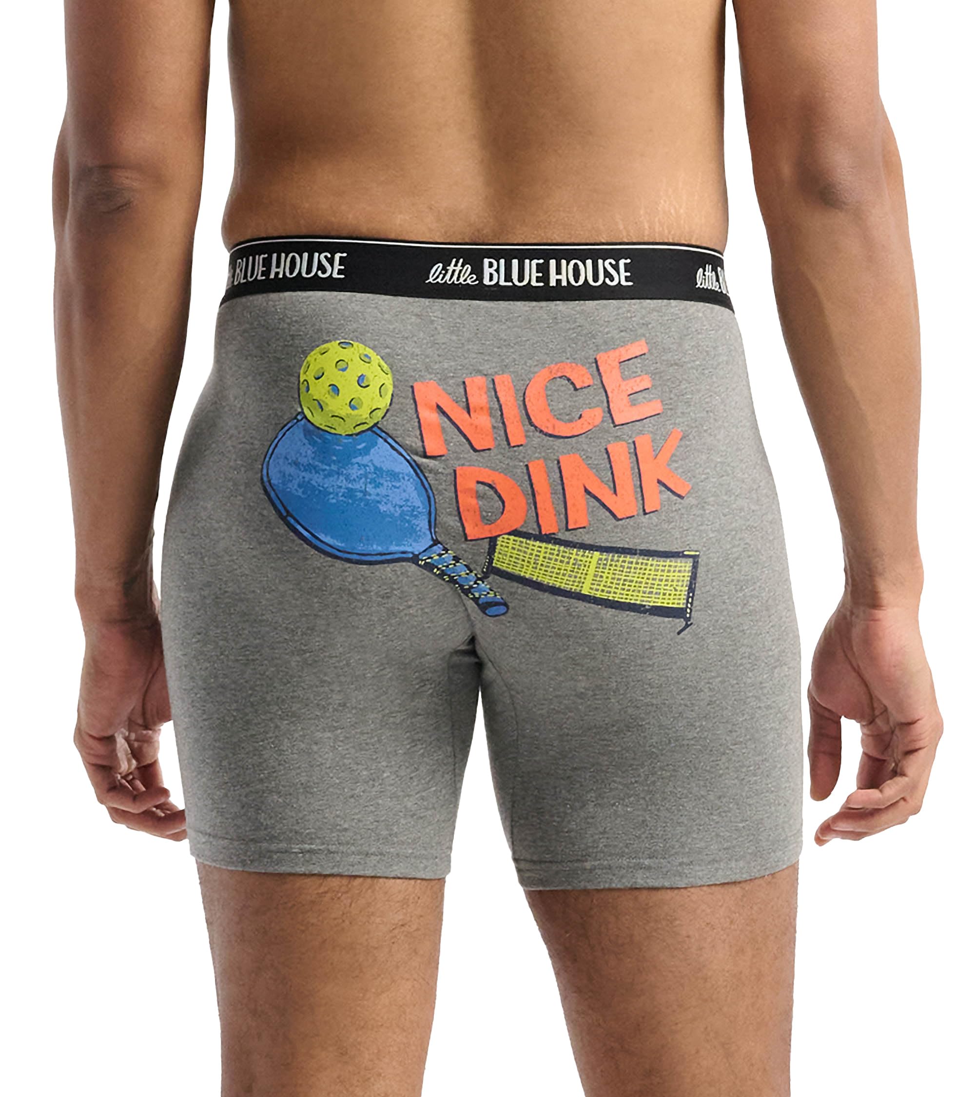 Little Blue House Men's Funny Boxer Briefs, Nice Dink, Small