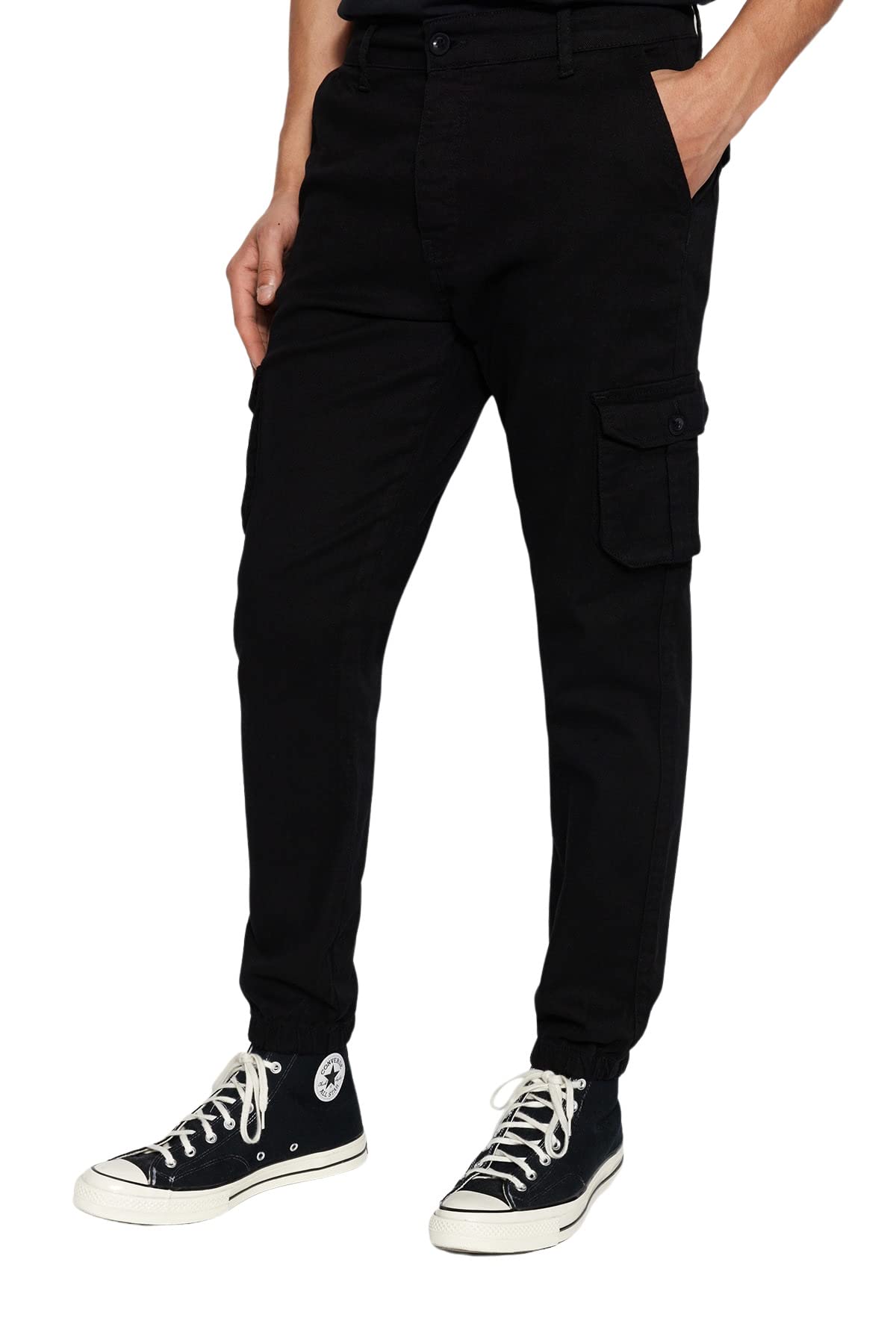 Trendyol Man Normal Waist Jogger Pants, Black, 29