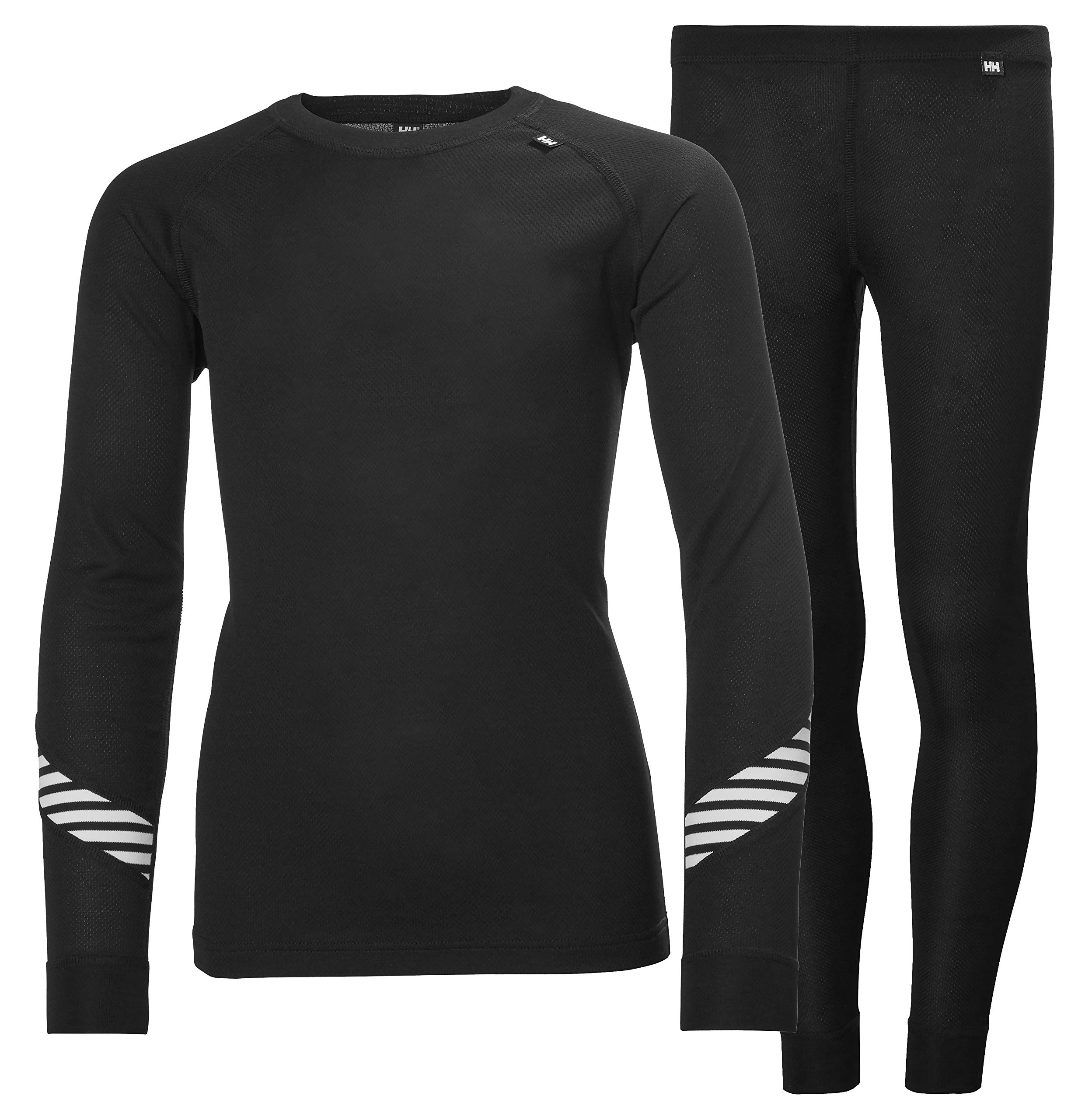 Helly-Hansen boys Juniors Hh Lifa Dry Set Baselayer base layer underwear, 998 Black, 12 US