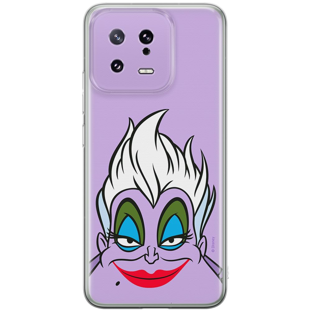 ERT GROUP mobile phone case for Xiaomi 13 original and officially Licensed Disney pattern Ursula 002 optimally adapted to the shape of the mobile phone, case made of TPU