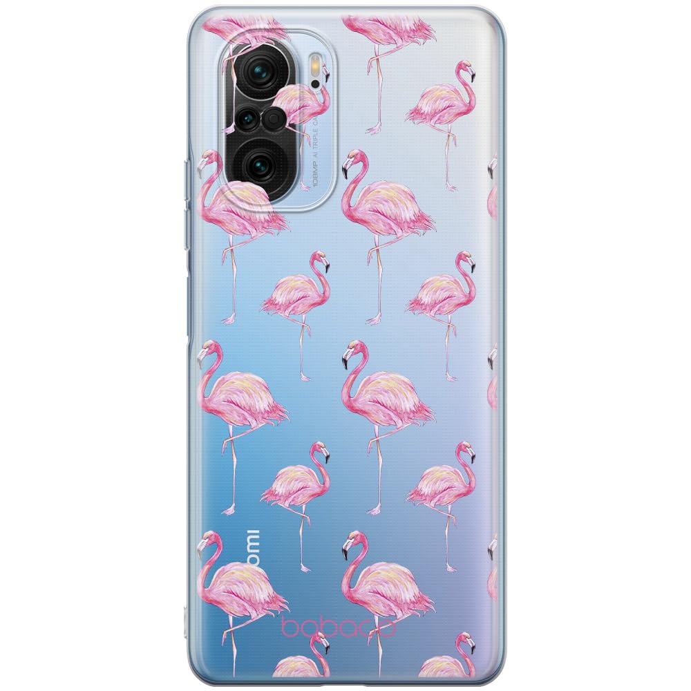 Babaco ERT GROUP mobile phone case for Xiaomi MI 11i/ REDMI K40/K40 PRO/POCO F3/ F3 PRO original and officially Licensed pattern Flamingo 005, partially transparent