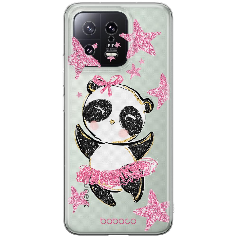 Babaco ERT GROUP mobile phone case for Xiaomi 13 original and officially Licensed pattern Panda 007 optimally adapted to the shape of the mobile phone, partially transparent