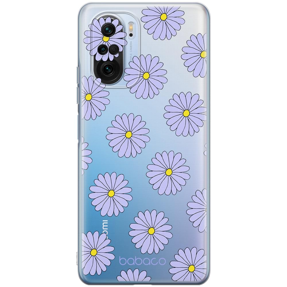Babaco ERT GROUP mobile phone case for Xiaomi MI 11i/ REDMI K40/K40 PRO/POCO F3/ F3 PRO original and officially Licensed pattern Flowers 021, partially transparent