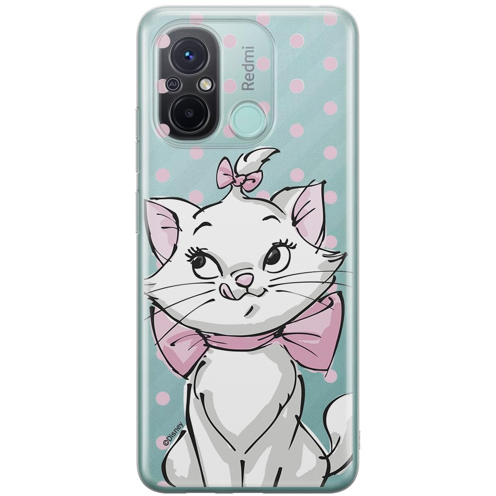 ERT GROUP mobile phone case for Xiaomi REDMI 12C/ REDMI 11A original and officially Licensed Disney pattern Marie 002 optimally adapted to the shape of the mobile phone, partially transparent