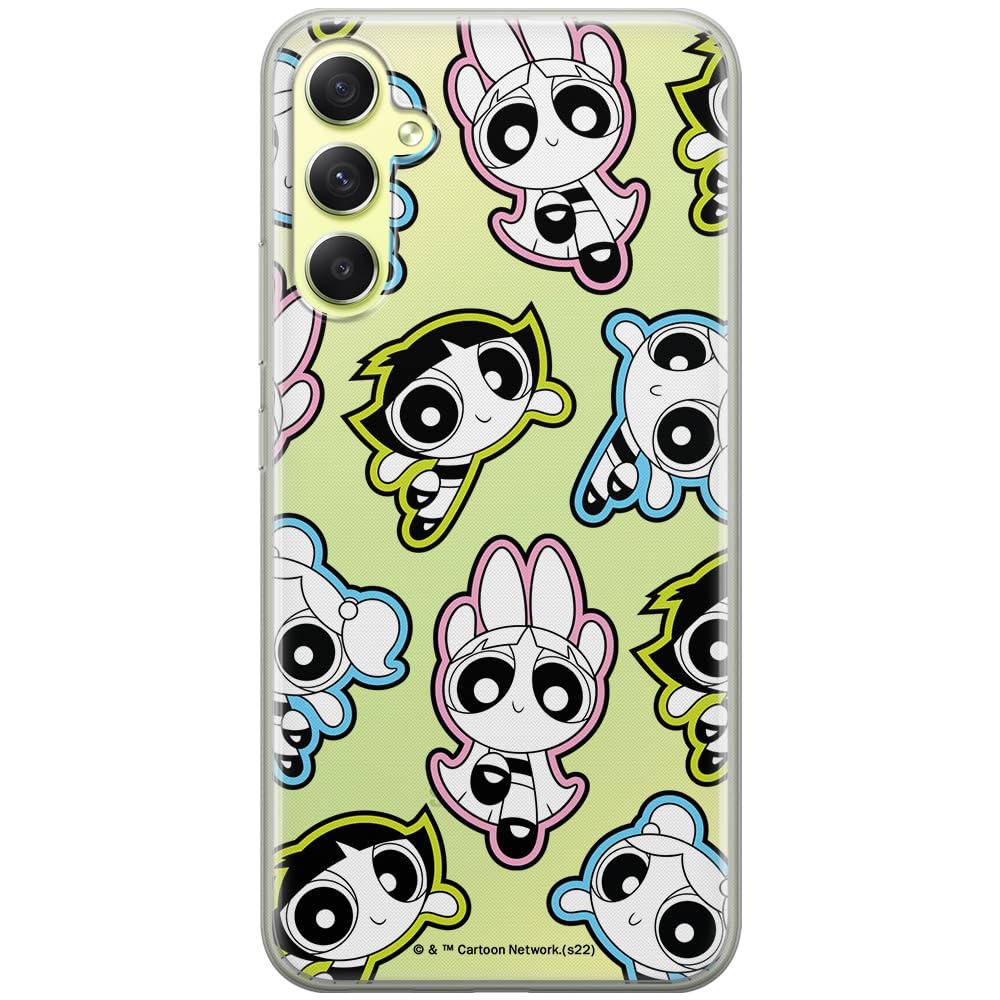 ERT GROUP mobile phone case for Samsung A34 5G original and officially Licensed The Powerpuff Girls pattern 022 optimally adapted to the shape of the mobile phone, partially transparent