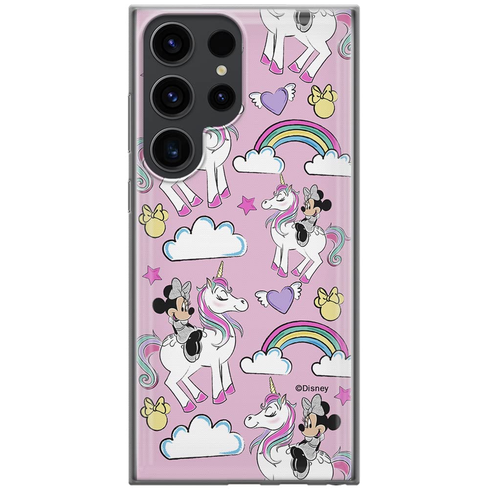 ERT GROUP mobile phone case for Samsung S23 ULTRA original and officially Licensed Disney pattern Minnie 037 optimally adapted to the shape of the mobile phone, case made of TPU