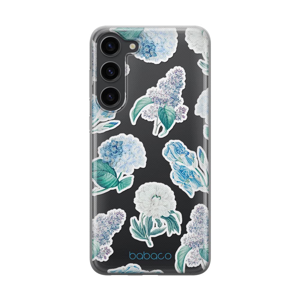 Babaco ERT GROUP mobile phone case for Samsung S23 original and officially Licensed pattern Flowers 029 optimally adapted to the shape of the mobile phone, partially transparent