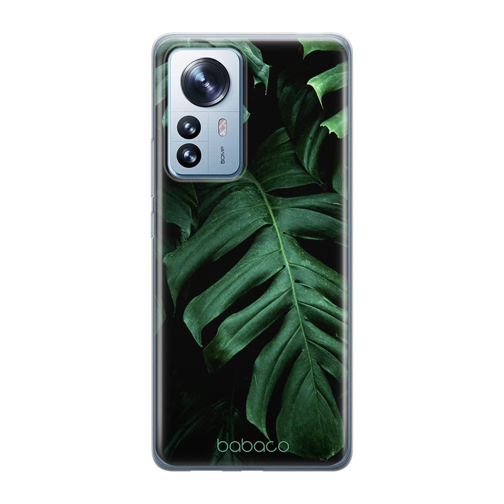 Babaco ERT GROUP mobile phone case for Xiaomi 12 PRO original and officially Licensed pattern Plants 003 optimally adapted to the shape of the mobile phone, case made of TPU