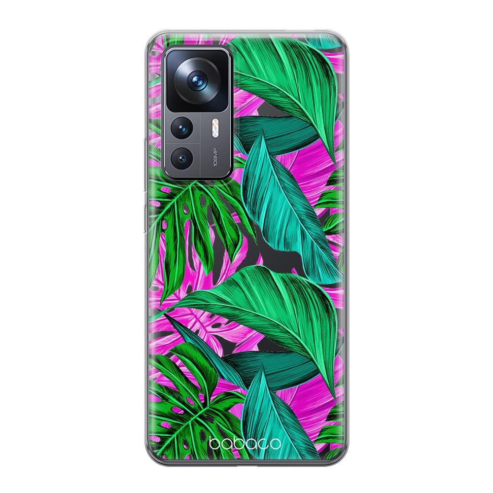 Babaco ERT GROUP mobile phone case for Xiaomi 12T/12T pro/K50 Ultra original and officially Licensed pattern Plants 004 optimally adapted to the shape of the mobile phone, partially transparent