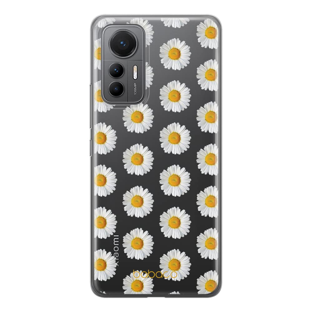 Babaco ERT GROUP mobile phone case for Xiaomi MI 12 LITE original and officially Licensed pattern Flowers 009 optimally adapted to the shape of the mobile phone, partially transparent