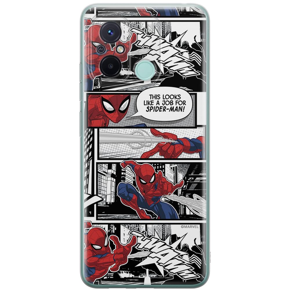ERT GROUP mobile phone case for Xiaomi REDMI 12C/ REDMI 11A original and officially Licensed Marvel pattern Spider Man 001 optimally adapted to the shape of the mobile phone, case made of TPU