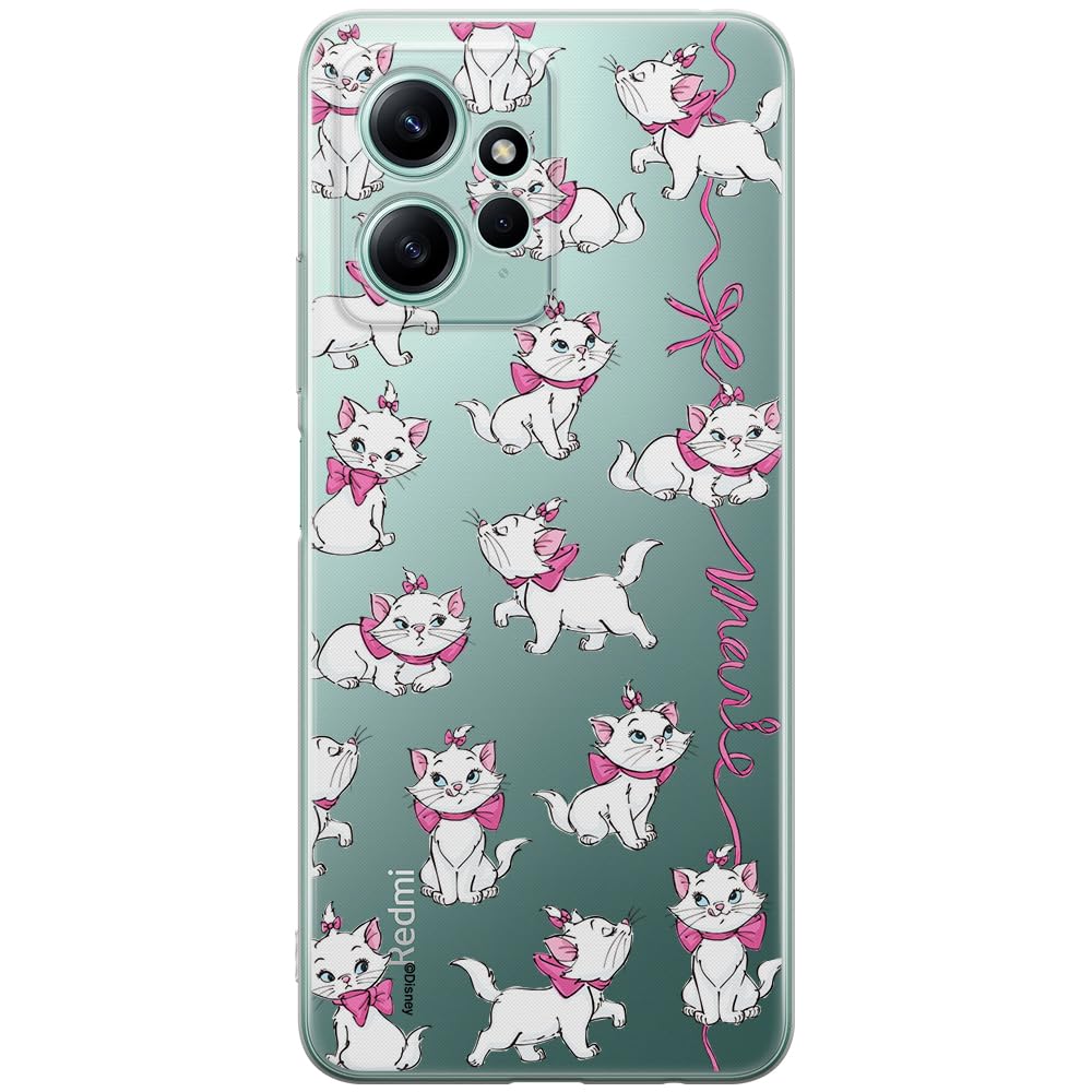 ERT GROUP mobile phone case for Xiaomi REDMI NOTE 12 4G original and officially Licensed Disney pattern Marie 008 optimally adapted to the shape of the mobile phone, partially transparent