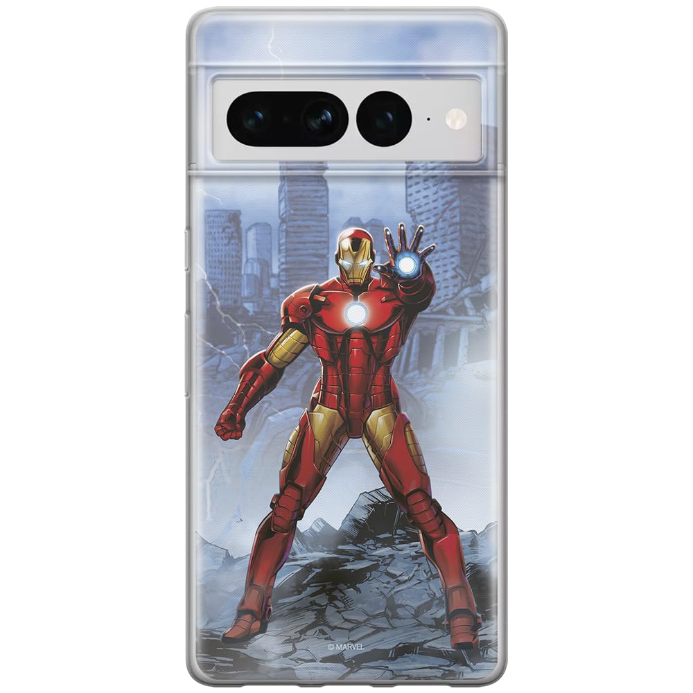 ERT GROUP mobile phone case for Google PIXEL 7 PRO original and officially Licensed Marvel pattern Iron Man 006 optimally adapted to the shape of the mobile phone, case made of TPU