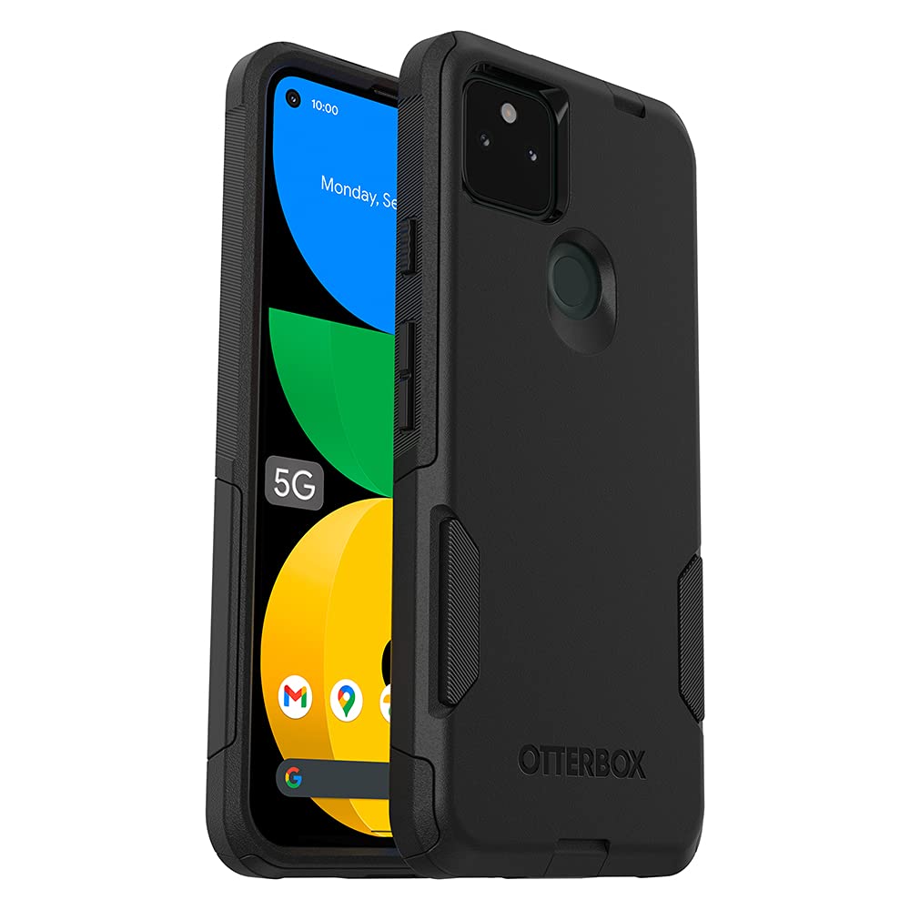OtterBox Pixel 5a Commuter Series Case - Black, Slim & Tough, Pocket-Friendly, with Port Protection