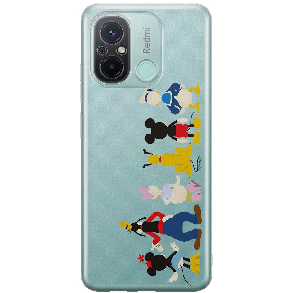 ERT GROUP mobile phone case for Xiaomi REDMI 12C/ REDMI 11A original and officially Licensed Disney pattern Mickey & Friends 001 adapted to the shape of the mobile phone, partially transparent