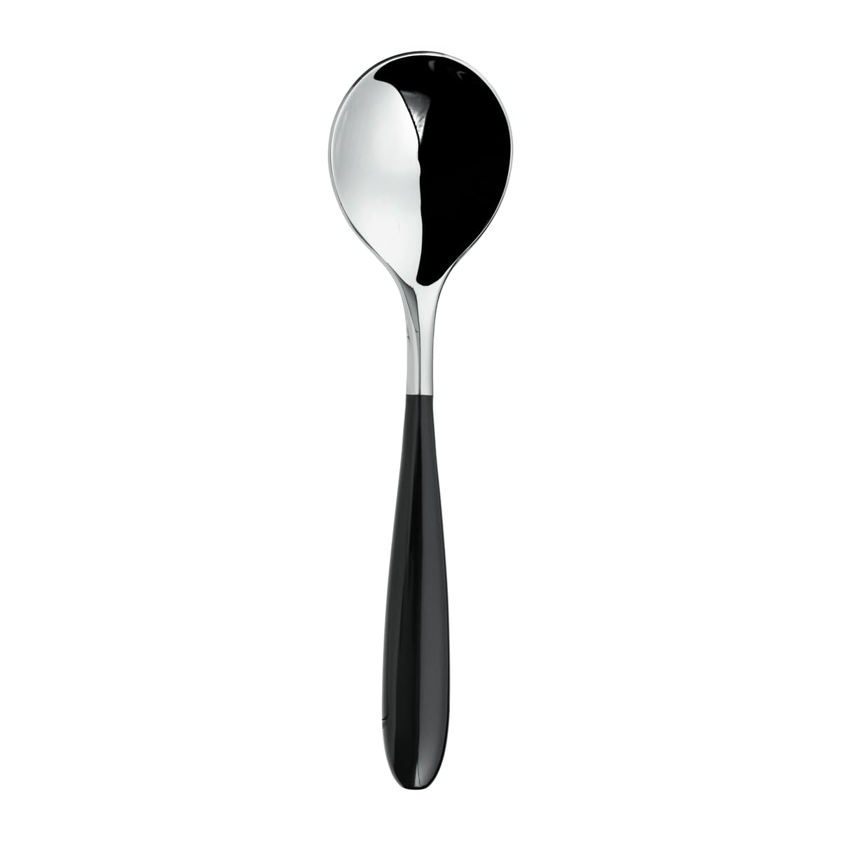 Grunwerg 2SUS650BK Yin & Yang Soup Spoons, Stainless Steel, Black