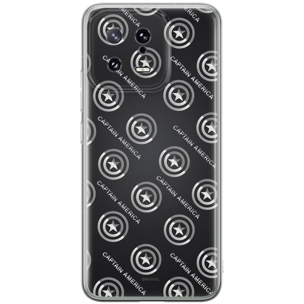 ERT GROUP mobile phone case for Xiaomi 13 original and officially Licensed Marvel pattern Capitan America 012 optimally adapted to the shape of the mobile phone, case made of TPU