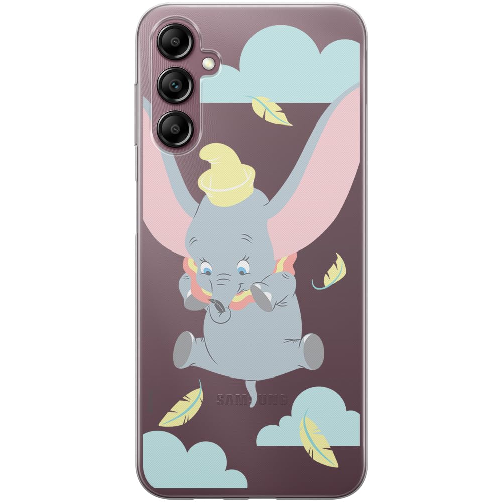 ERT GROUP mobile phone case for Samsung A14 4G/5G original and officially Licensed Disney pattern Dumbo 014 optimally adapted to the shape of the mobile phone, partially transparent