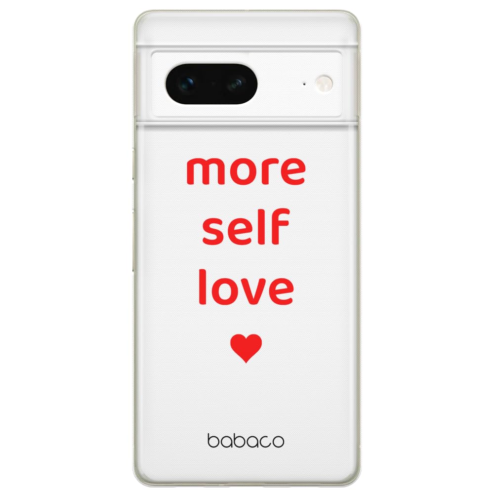Babaco ERT GROUP mobile phone case for Google PIXEL 7 original and officially Licensed pattern More self love 001 optimally adapted to the shape of the mobile phone, case made of TPU