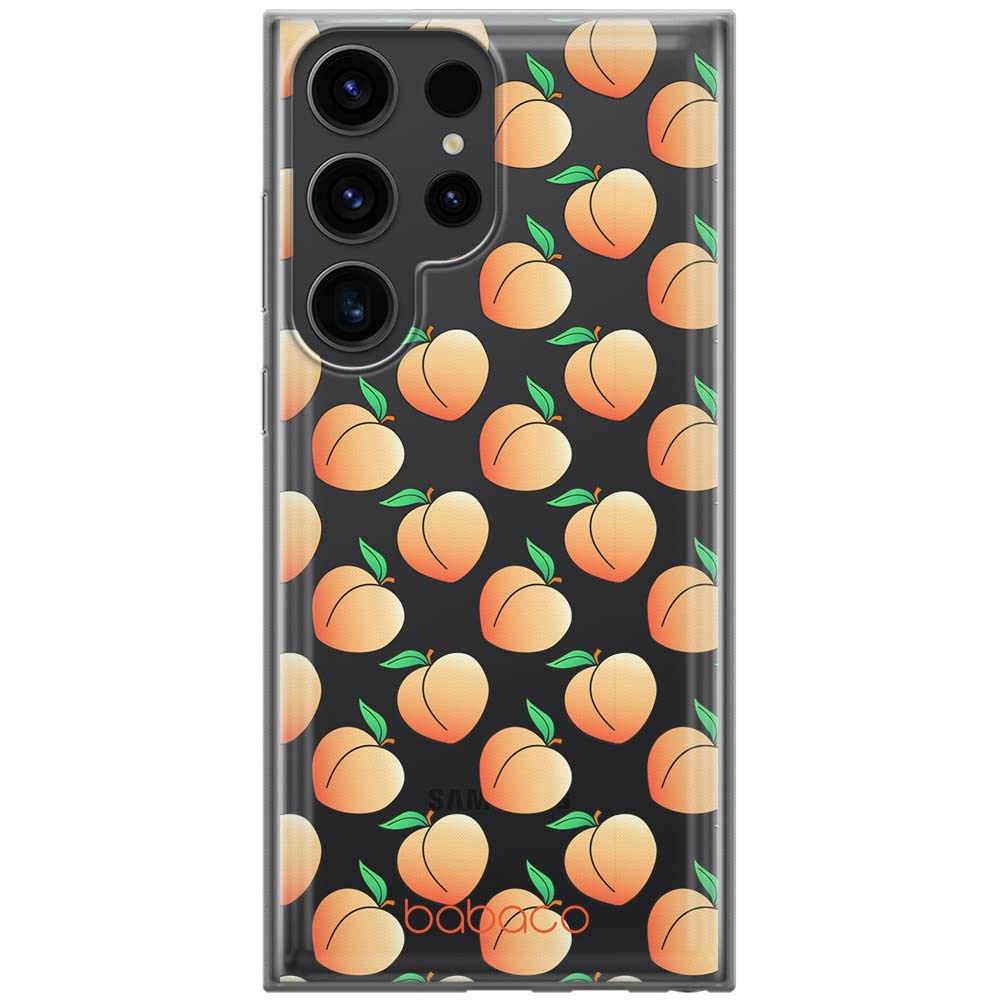 Babaco ERT GROUP mobile phone case for Samsung S23 ULTRA original and officially Licensed pattern Peaches 001 optimally adapted to the shape of the mobile phone, case made of TPU