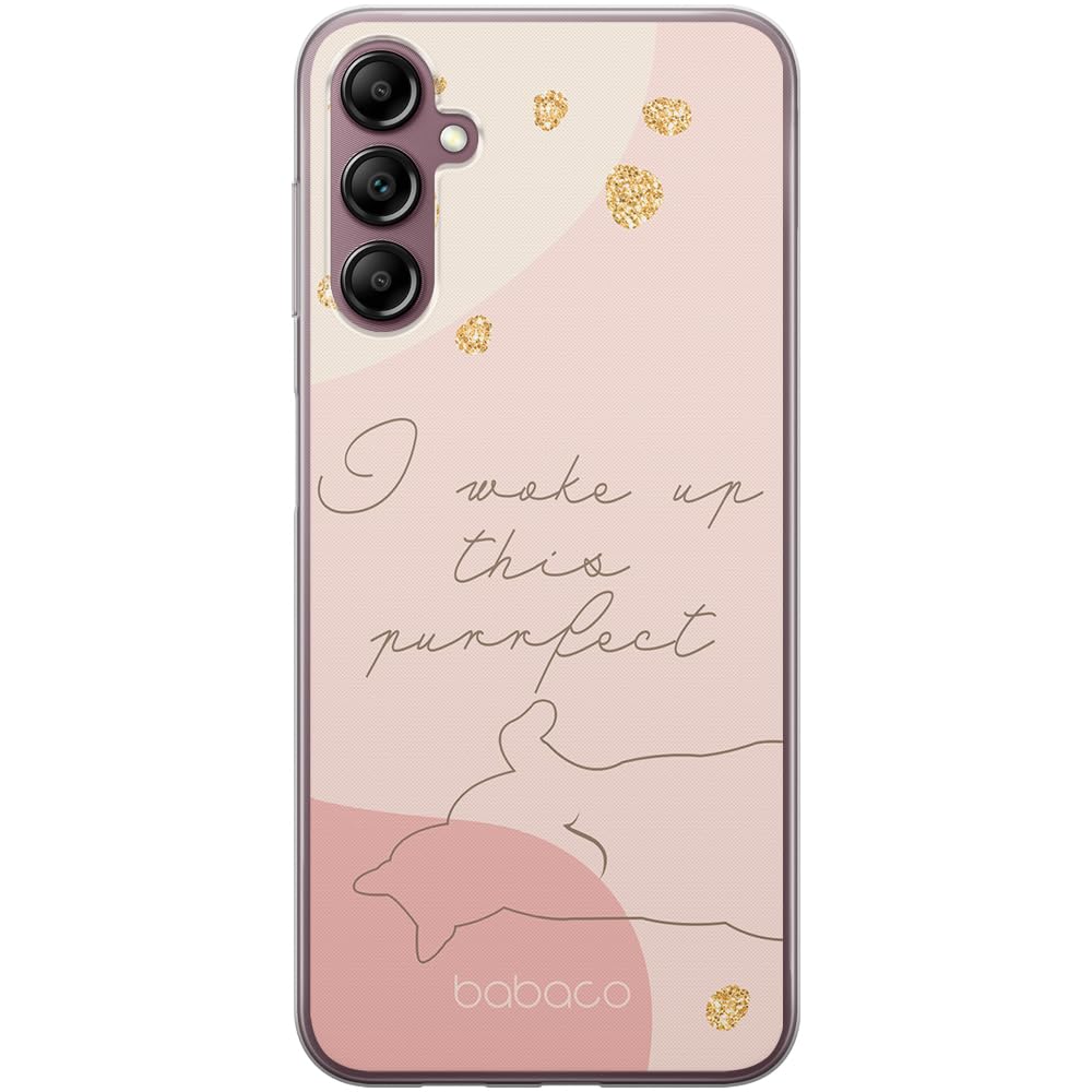 Babaco ERT GROUP mobile phone case for Samsung A14 4G/5G original and officially Licensed pattern Cats 008 optimally adapted to the shape of the mobile phone, case made of TPU