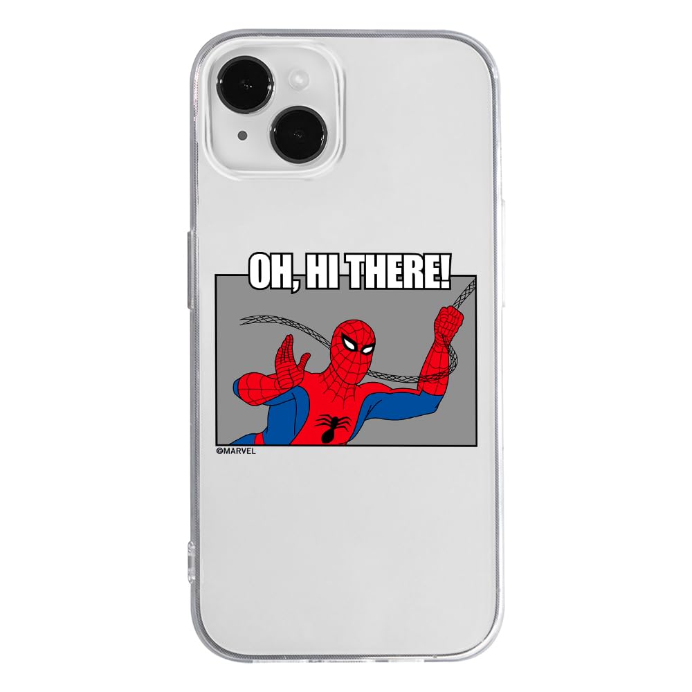 ERT GROUP mobile phone case for Iphone 14 original and officially Licensed Marvel pattern Spider Man 032 optimally adapted to the shape of the mobile phone, partially transparent