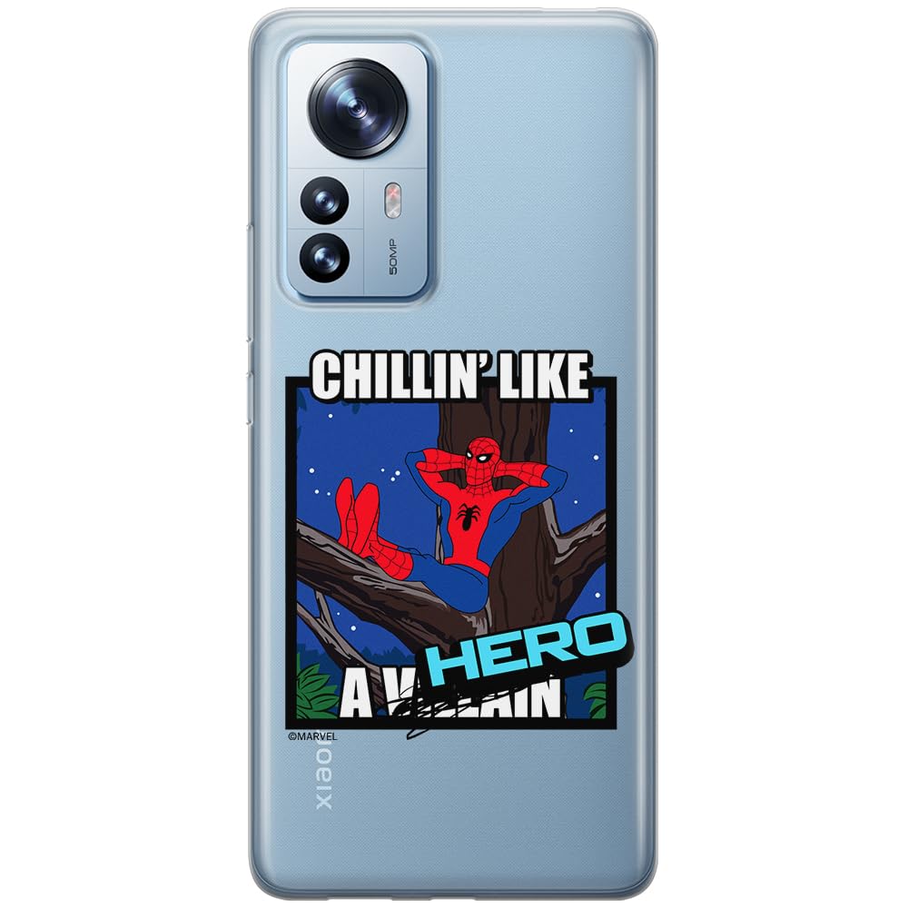 ERT GROUP mobile phone case for Xiaomi 12 PRO original and officially Licensed Marvel pattern Spider Man 033 optimally adapted to the shape of the mobile phone, partially transparent