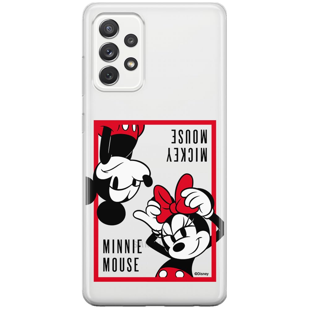 ERT GROUP mobile phone case for Samsung A73 5G original and officially Licensed Disney pattern Mickey & Minnie 019 optimally adapted to the shape of the mobile phone, partially transparent