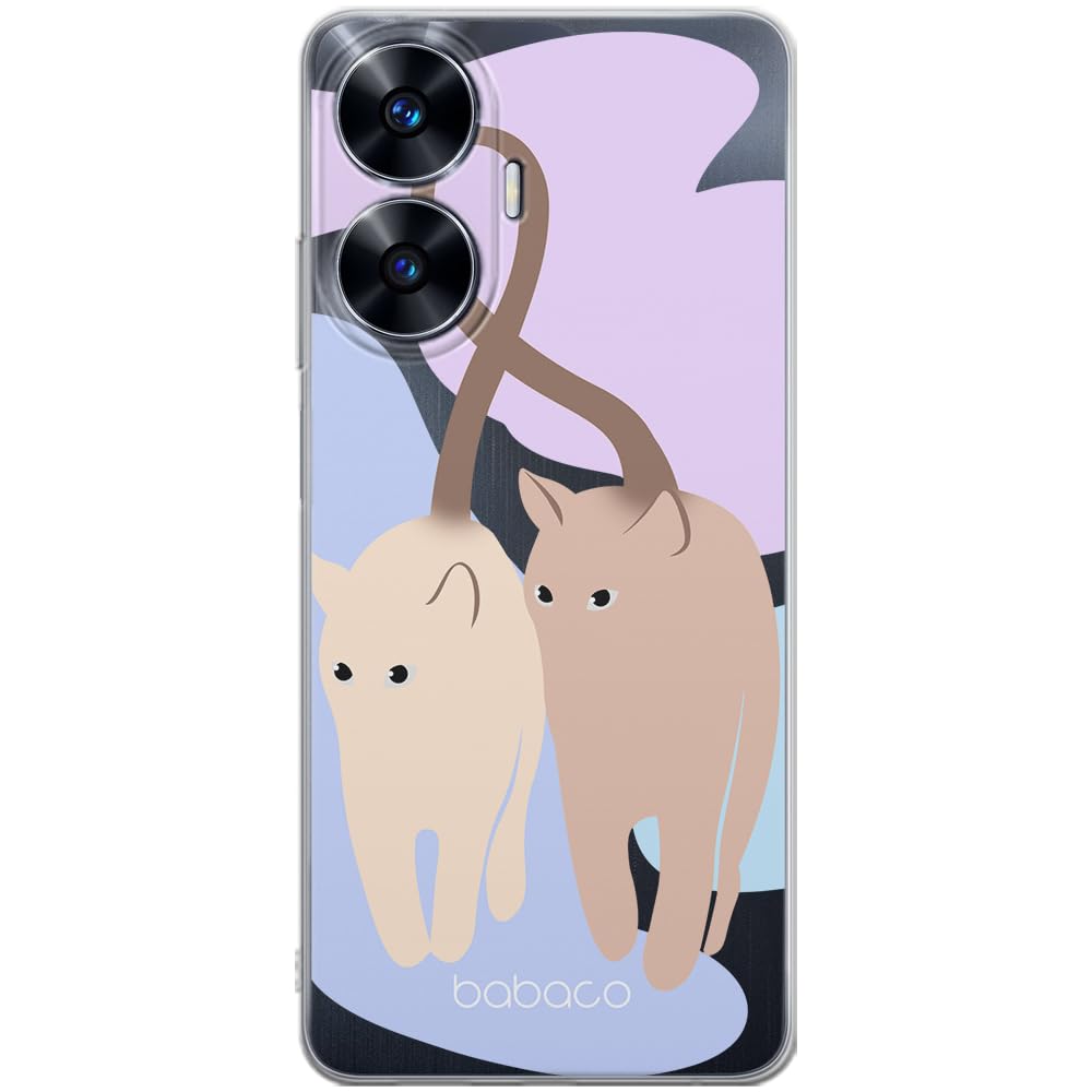 Babaco ERT GROUP mobile phone case for Realme C55 original and officially Licensed pattern Cats 013 optimally adapted to the shape of the mobile phone, partially transparent