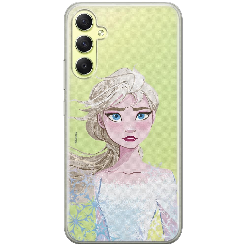 ERT GROUP mobile phone case for Samsung A34 5G original and officially Licensed Disney pattern Elsa 014 optimally adapted to the shape of the mobile phone, partially transparent