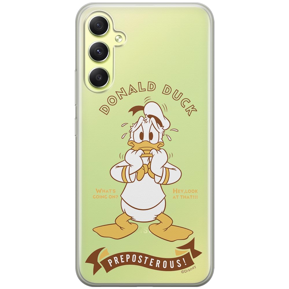 ERT GROUP mobile phone case for Samsung A34 5G original and officially Licensed Disney pattern Donald 004 optimally adapted to the shape of the mobile phone, partially transparent