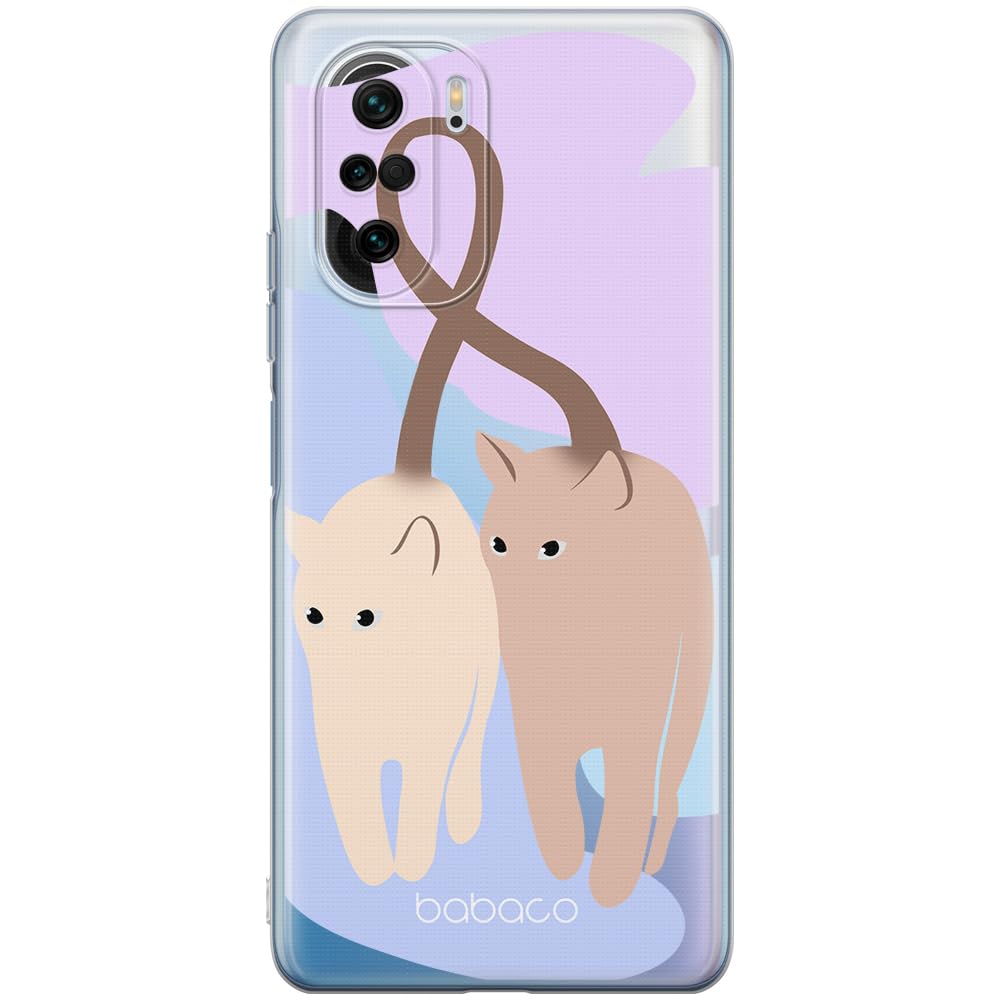 Babaco ERT GROUP mobile phone case for Xiaomi MI 11i/ REDMI K40/K40 PRO/POCO F3/ F3 PRO original and officially Licensed pattern Cats 013, partially transparent
