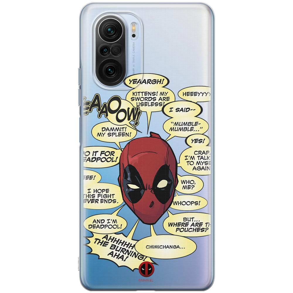 ERT GROUP mobile phone case for Xiaomi MI 11i/ REDMI K40/K40 PRO/POCO F3/ F3 PRO original and officially Licensed Marvel pattern Deadpool 008, partially transparent