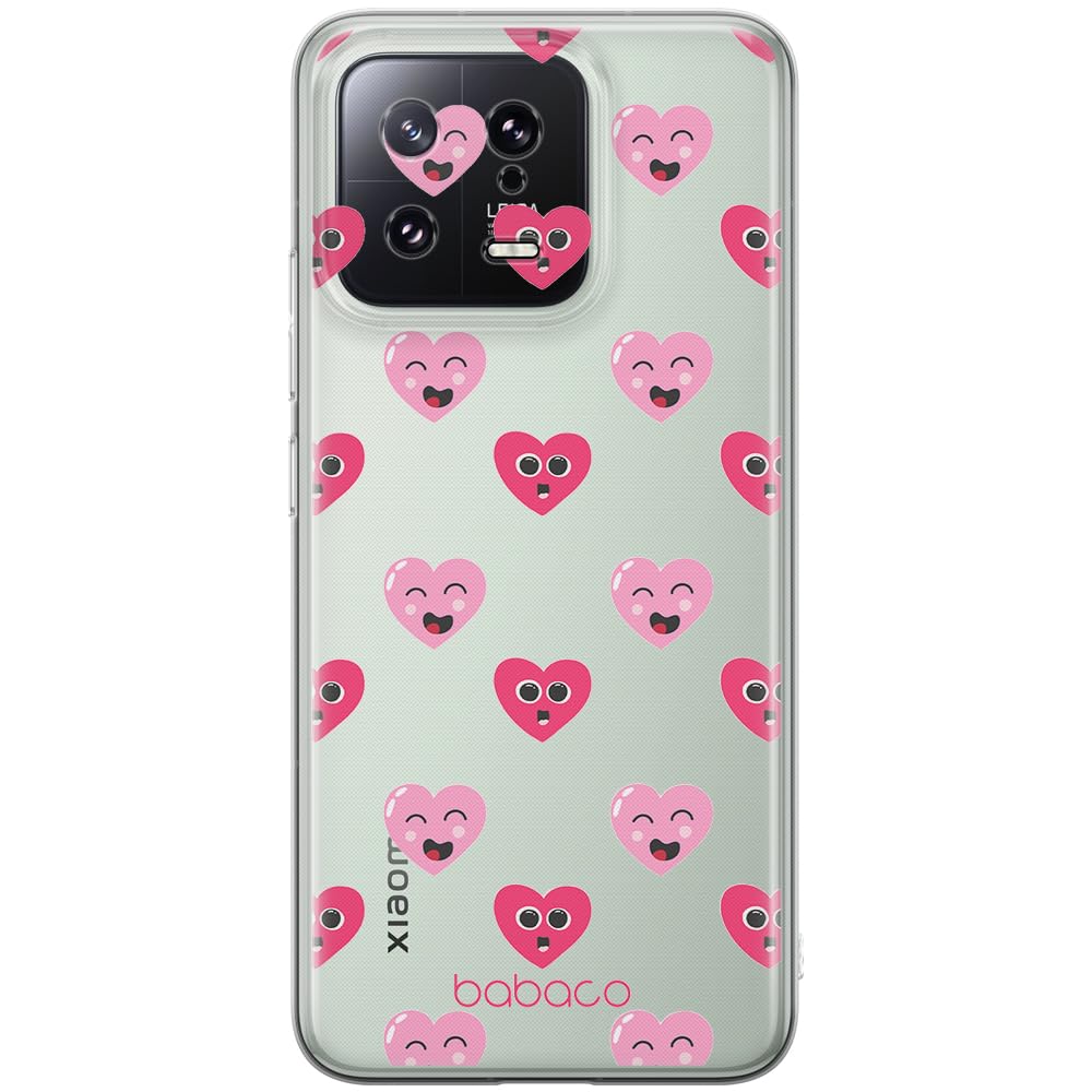 Babaco ERT GROUP mobile phone case for Xiaomi 13 original and officially Licensed pattern Hearts 006 optimally adapted to the shape of the mobile phone, partially transparent