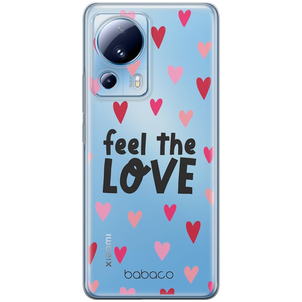 Babaco ERT GROUP mobile phone case for Xiaomi 13 LITE/CIVI 2 original and officially Licensed pattern Feel the love 001 optimally adapted to the shape of the mobile phone, partially transparent