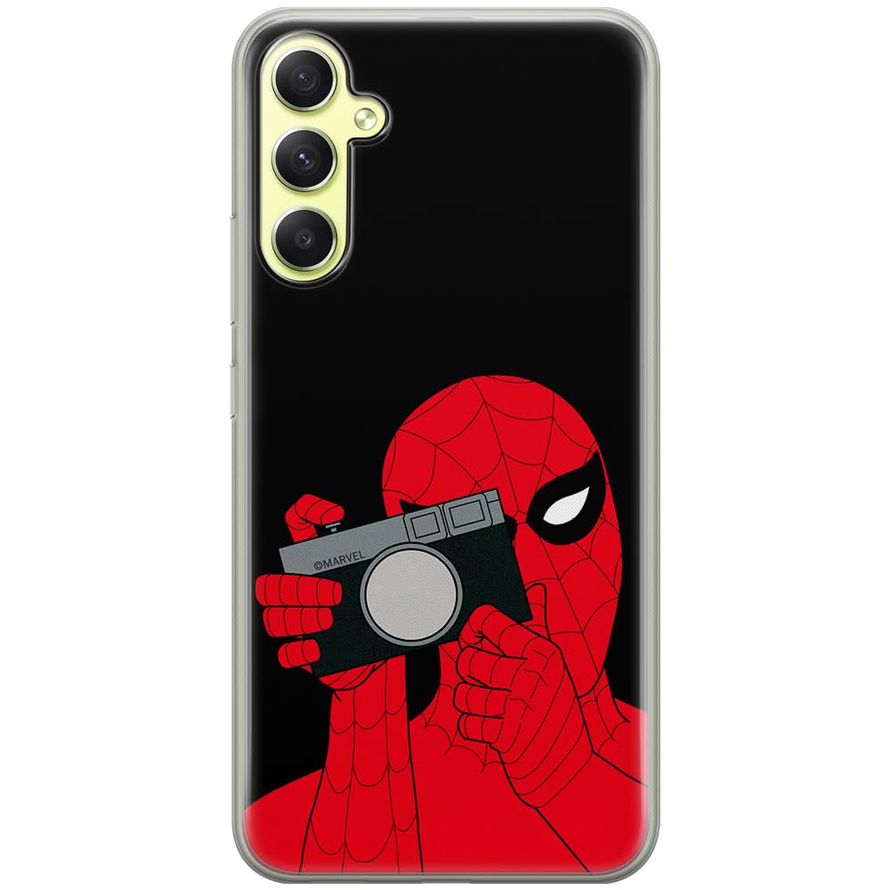 ERT GROUP mobile phone case for Samsung A34 5G original and officially Licensed Marvel pattern Spider Man 026 optimally adapted to the shape of the mobile phone, case made of TPU