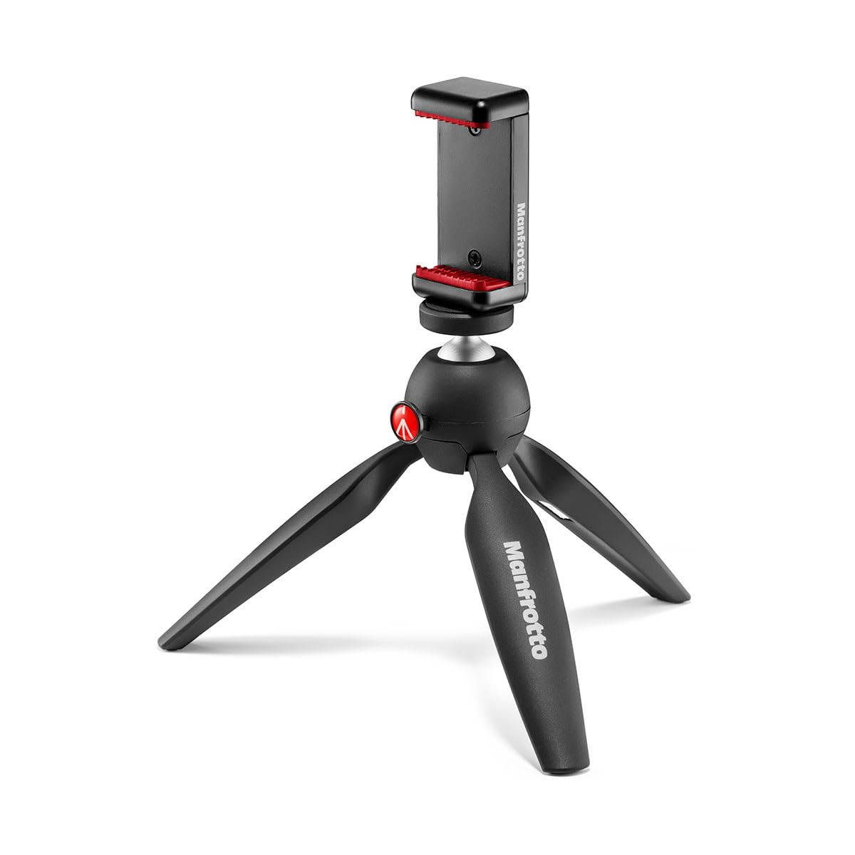 Manfrotto Pixi Mini Tripod with Smartphone Clamp, Black