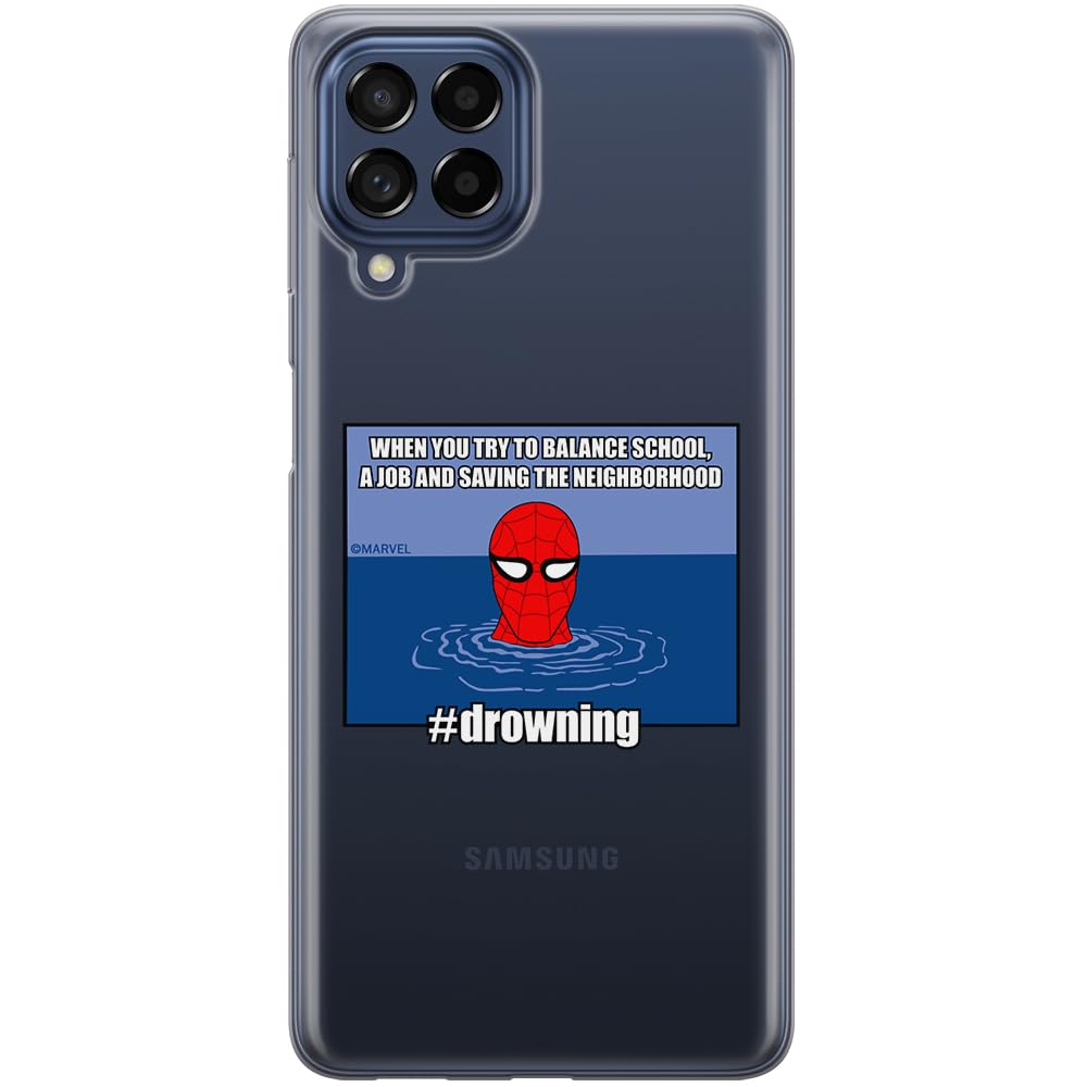 ERT GROUP mobile phone case for Samsung A53 5G original and officially Licensed Marvel pattern Spider Man 037 optimally adapted to the shape of the mobile phone, partially transparent