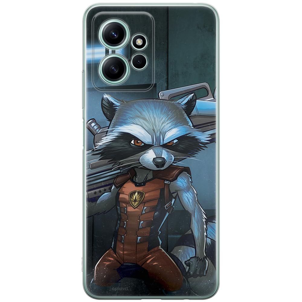 ERT GROUP mobile phone case for Xiaomi REDMI NOTE 12 4G original and officially Licensed Marvel pattern Rocket 001 optimally adapted to the shape of the mobile phone, case made of TPU