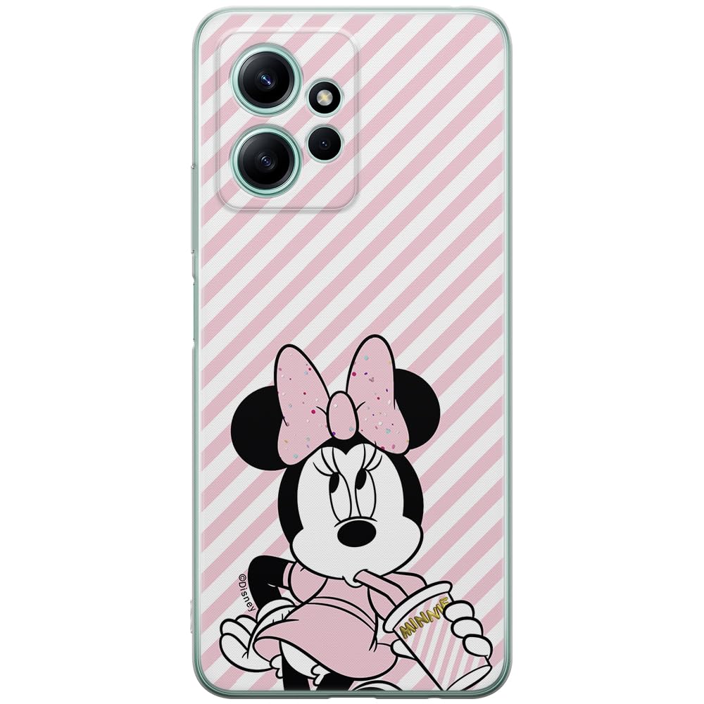 ERT GROUP mobile phone case for Xiaomi REDMI NOTE 12 4G original and officially Licensed Disney pattern Minnie 017 optimally adapted to the shape of the mobile phone, case made of TPU