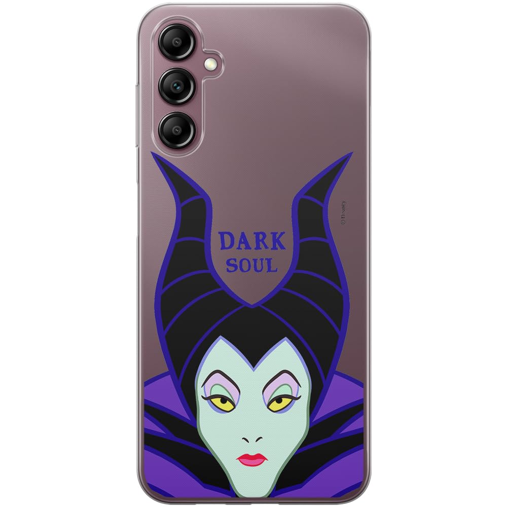 ERT GROUP mobile phone case for Samsung A14 4G/5G original and officially Licensed Disney pattern Maleficent 001 optimally adapted to the shape of the mobile phone, partially transparent