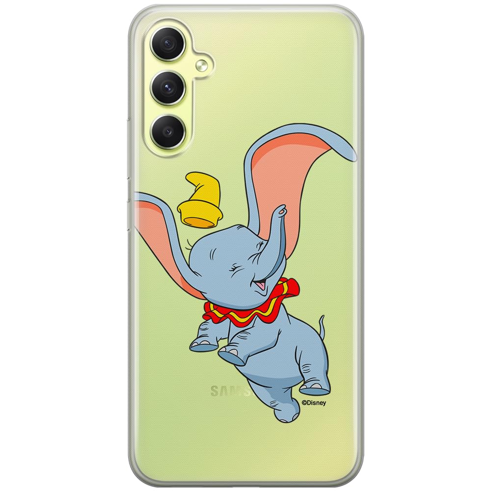 ERT GROUP mobile phone case for Samsung A34 5G original and officially Licensed Disney pattern Dumbo 015 optimally adapted to the shape of the mobile phone, partially transparent