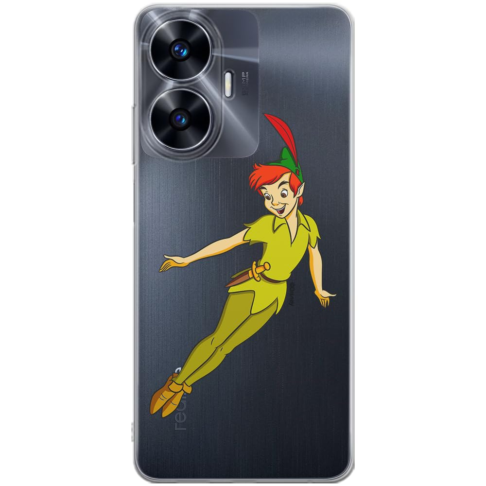 ERT GROUP mobile phone case for Realme C55 original and officially Licensed Disney pattern Peter Pan 001 optimally adapted to the shape of the mobile phone, partially transparent
