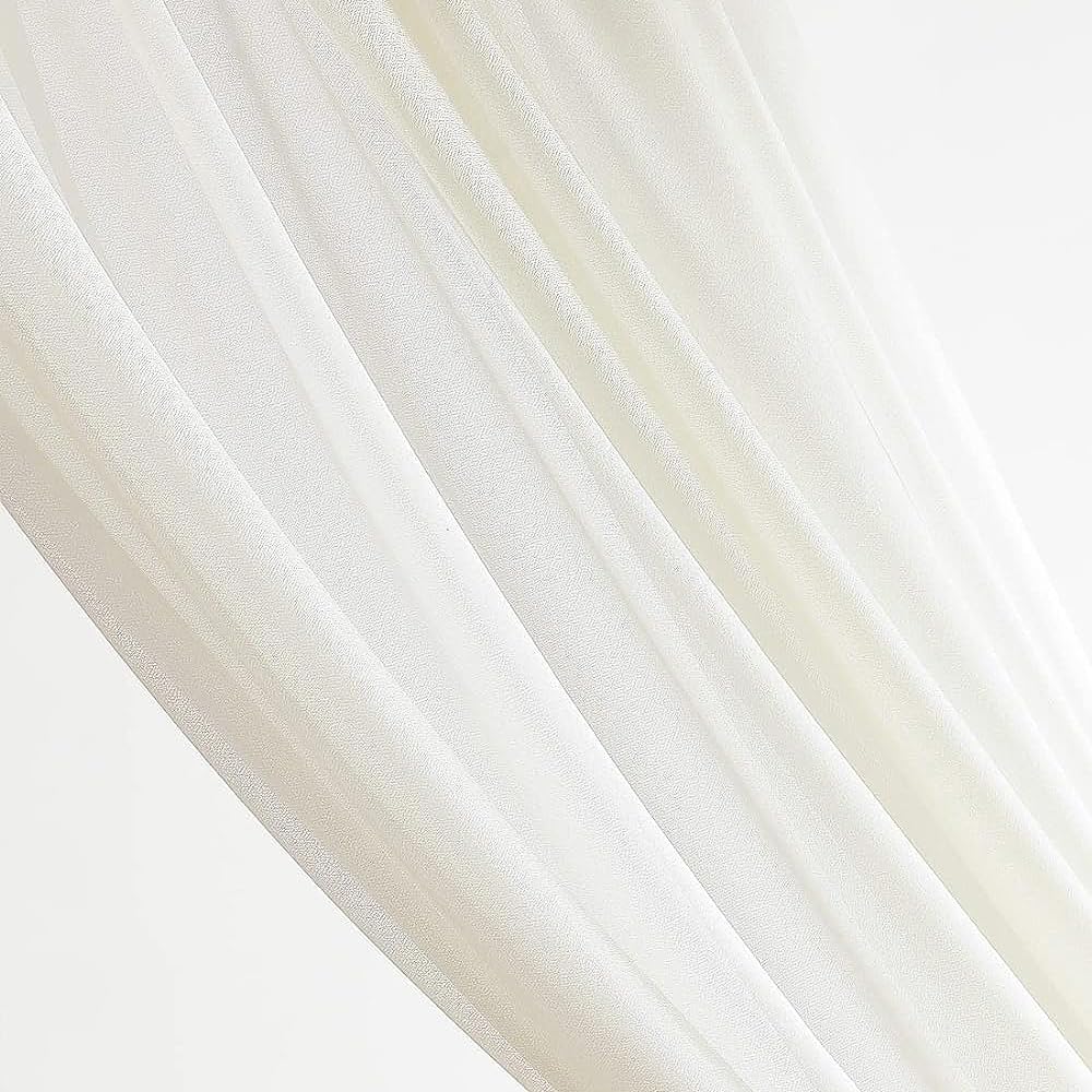 CV Linens ceil_40_voile_ivory Sheer Flame Retardant Curtain Draping-1219cm 1 Pc