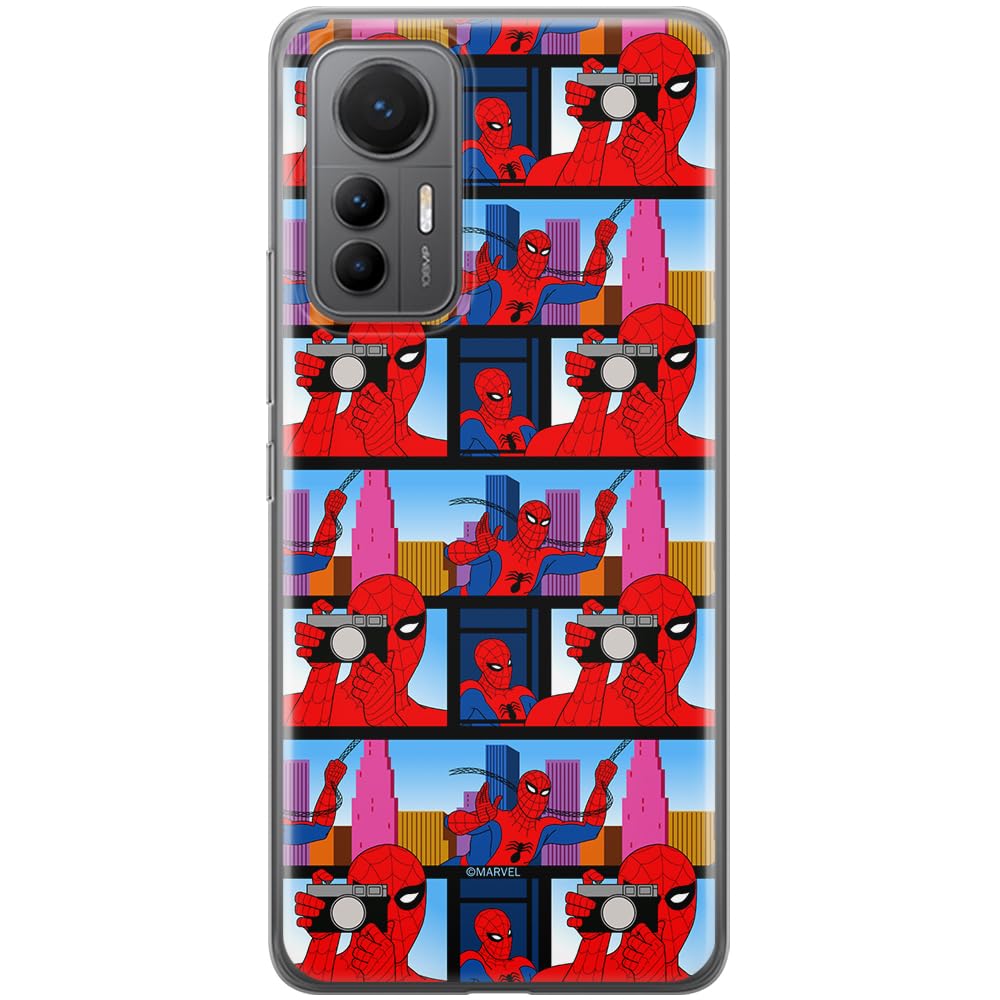 ERT GROUP mobile phone case for Xiaomi 12 LITE original and officially Licensed Marvel pattern Spider Man 038 optimally adapted to the shape of the mobile phone, case made of TPU