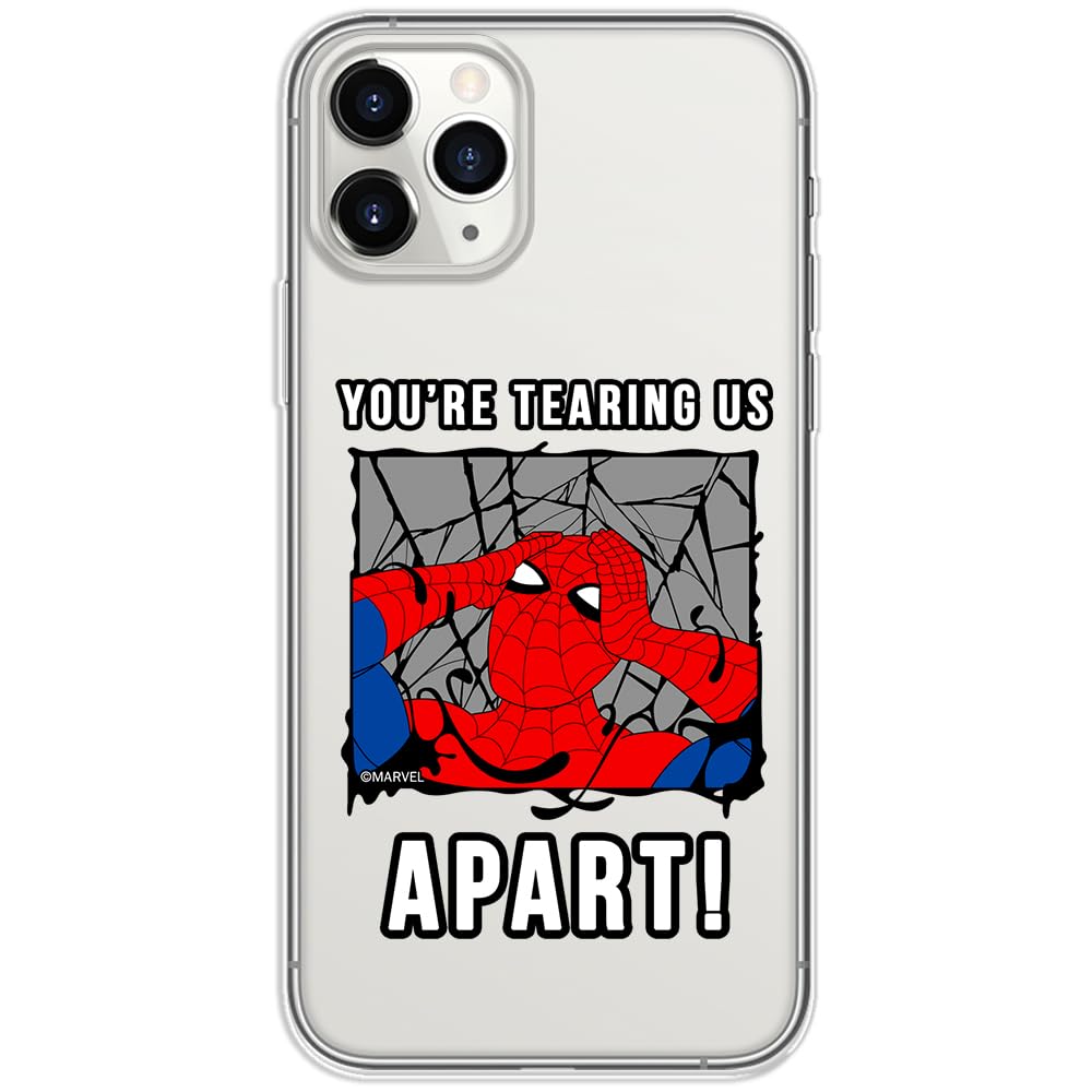 ERT GROUP mobile phone case for Iphone 11 PRO MAX original and officially Licensed Marvel pattern Spider Man 035 optimally adapted to the shape of the mobile phone, partially transparent