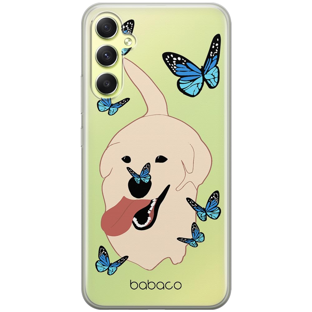 Babaco ERT GROUP mobile phone case for Samsung A34 5G original and officially Licensed pattern Dogs 011 optimally adapted to the shape of the mobile phone, partially transparent