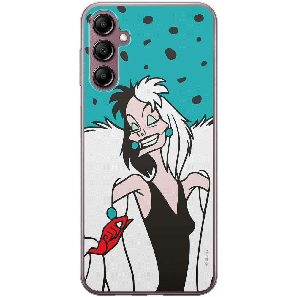 ERT GROUP mobile phone case for Samsung A14 4G/5G original and officially Licensed Disney pattern Cruella 004 optimally adapted to the shape of the mobile phone, case made of TPU