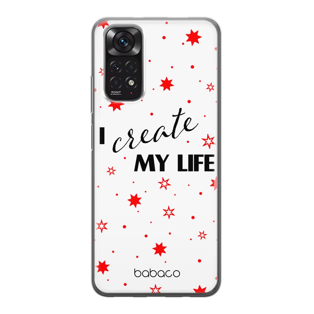 Babaco ERT GROUP mobile phone case for Xiaomi REDMI NOTE 11S 4G / REDMI NOTE 11 4G original and officially Licensed pattern Positive vibes 006, partially transparent